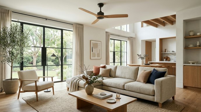 Em Cômodos Acima de 20 m², Escolha Ventiladores de Teto Acima de 120 cm