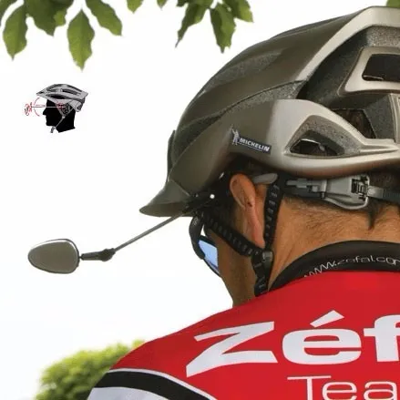 Para Trilhas e Ocupar Menos Espaço: Retrovisor para Bicicleta de Capacete
